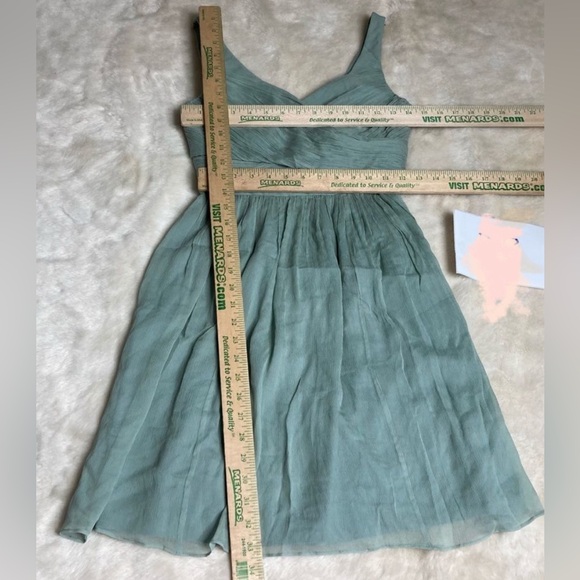 J Crew $250 Silk Chiffon Heidi Dress Dusty Shale 2P - Picture 5 of 5